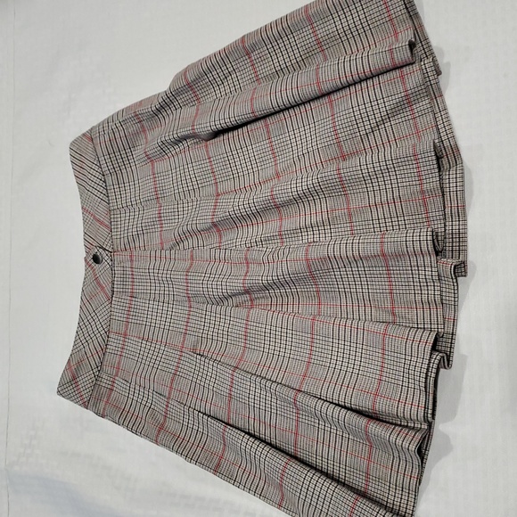 Divided Plaid Pleated school girl  Preppy  Micro Mini Skirt - Picture 5 of 8